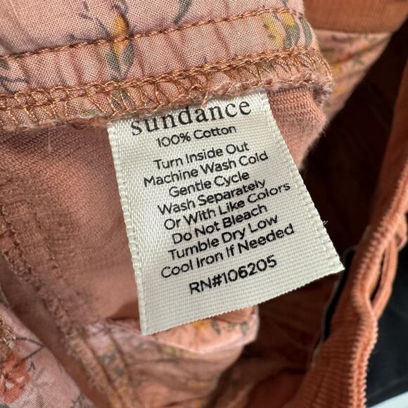 Sundance Emily Softest Corduroy Crop Pants Tie Coral Casual Relax Sz 16 - Picture 11 of 12